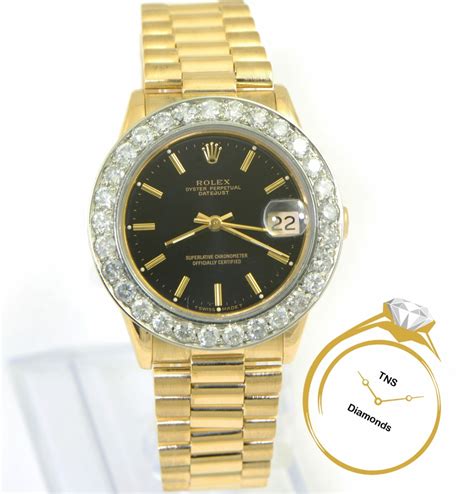 rolex 31mm datejust diamond bezel.